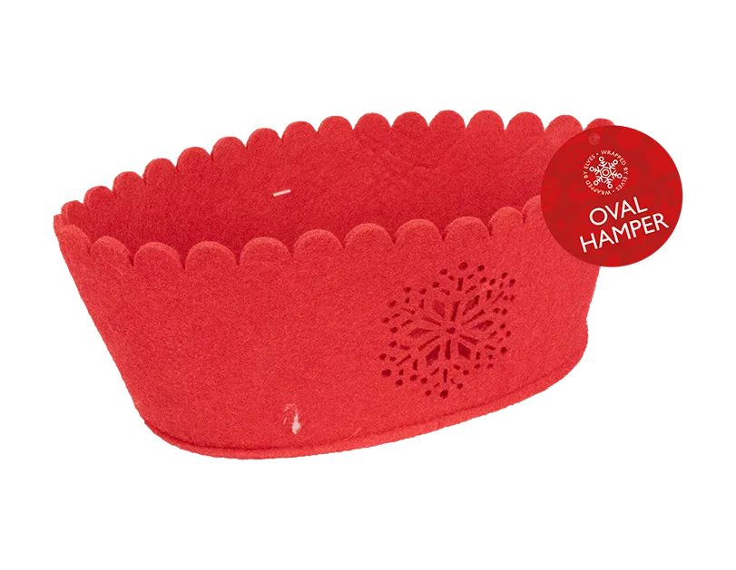 Oval Red Basket